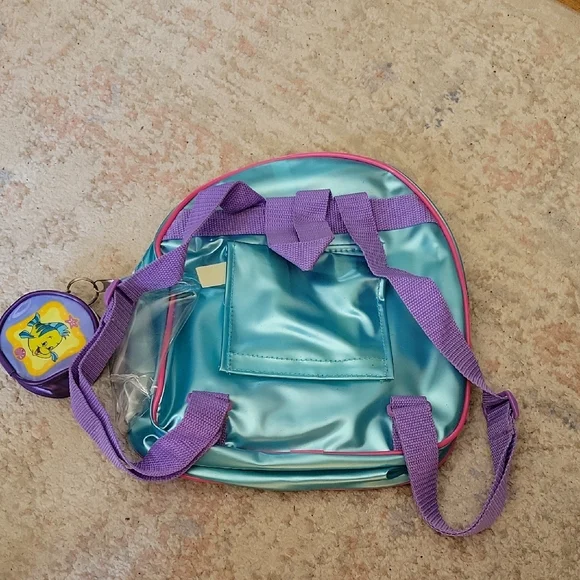 Disney Ariel and Flounder Teal Backpack Set - Picture 3 of 9